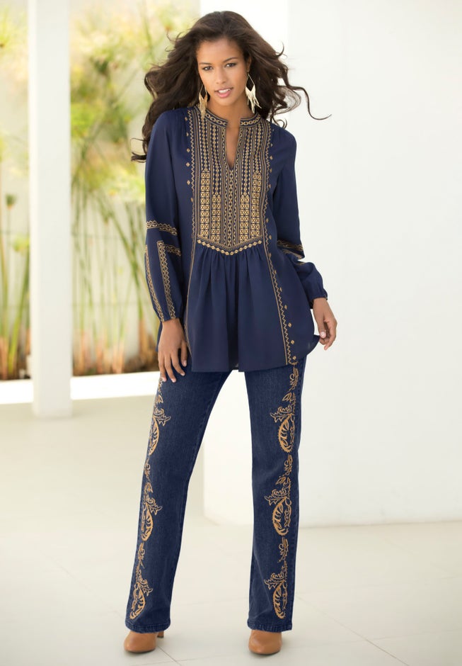 Embroidered Boho Tunic image number null