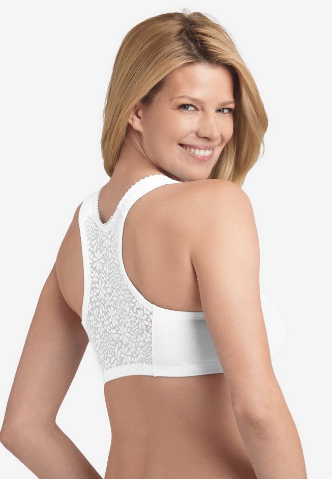 Glamorise&reg; Front-Close Lace Back Bra image number 1