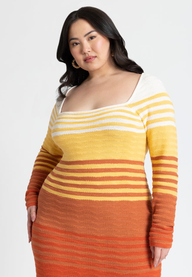 Crochet Multicolor Maxi Dress image number null