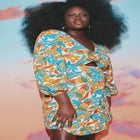 Linen Hardware Detail Mini Dress image number null