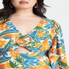 Linen Hardware Detail Mini Dress image number null