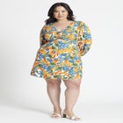 Linen Hardware Detail Mini Dress image number null