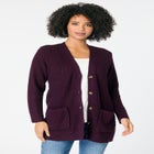 Waffle Button Front Cardigan image number null
