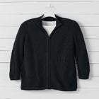 Zip Front Shaker Cardigan Sweater image number 1