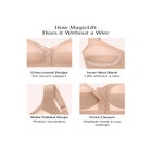 Glamorise® Magic Lift® Front-Close Support Wireless Bra 1200 image number null