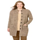 Marled Jacket Duster Sweater image number null