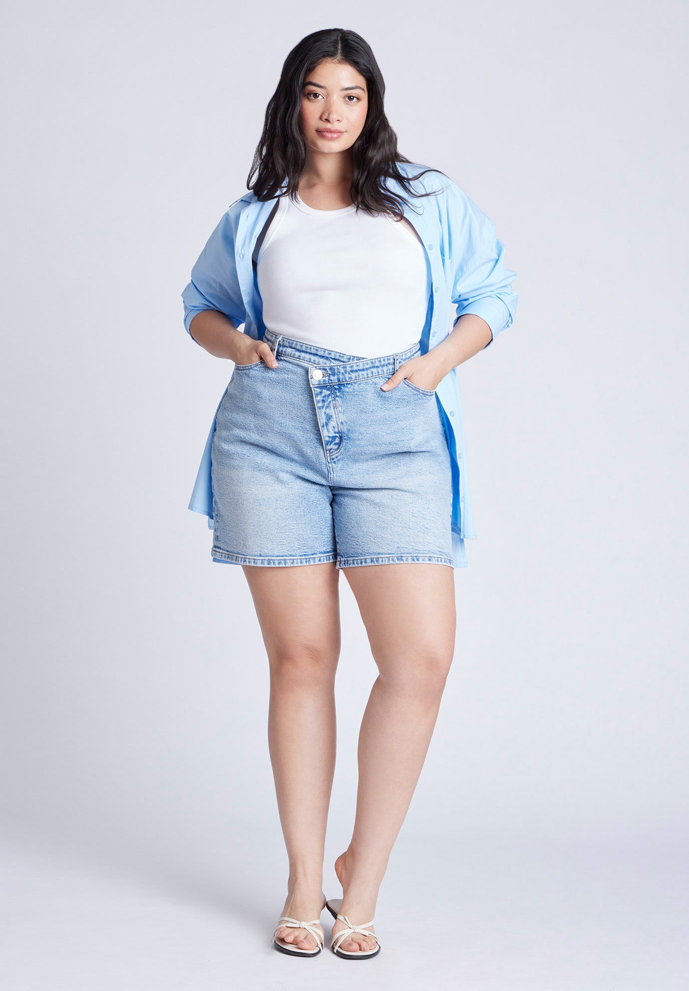 Overlap Waistband Shorts image number 0