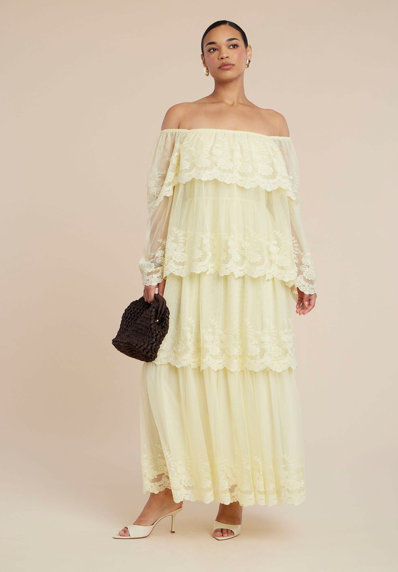 Tiered Lace Maxi Dress image number 3