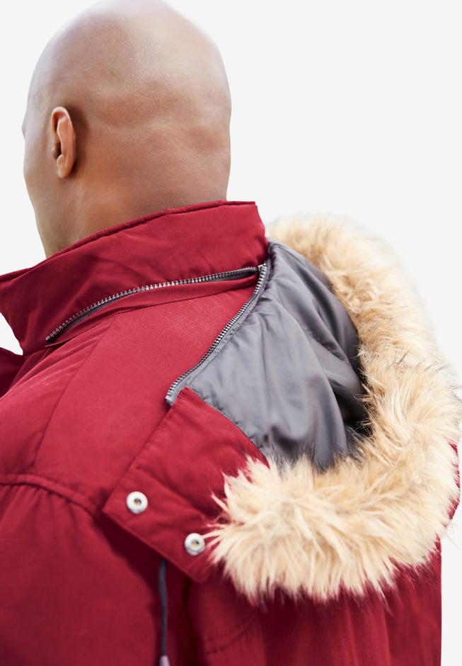 Arctic Down Parka with Detachable Hood and Insulated Cuffs image number 1