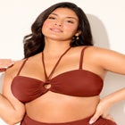 Ruched Ring Bandeau Bikini Top image number 3