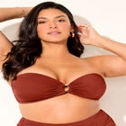 Ruched Ring Bandeau Bikini Top image number 5