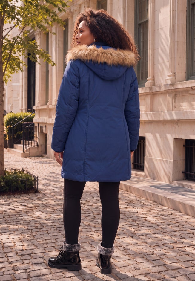 Plus Size Double Layer Puffer Coat image number 2