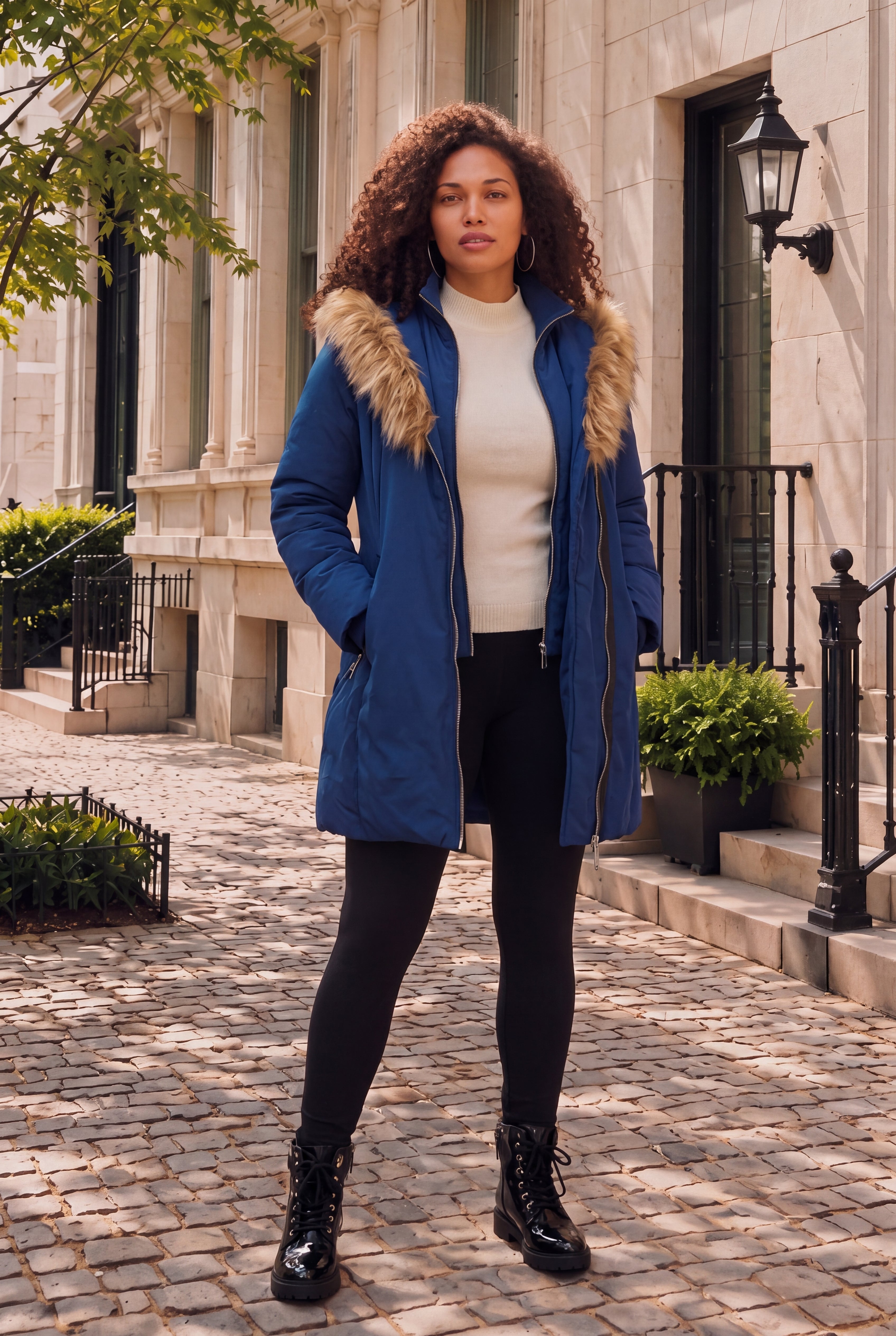 Plus Size Double Layer Puffer Coat image number 1