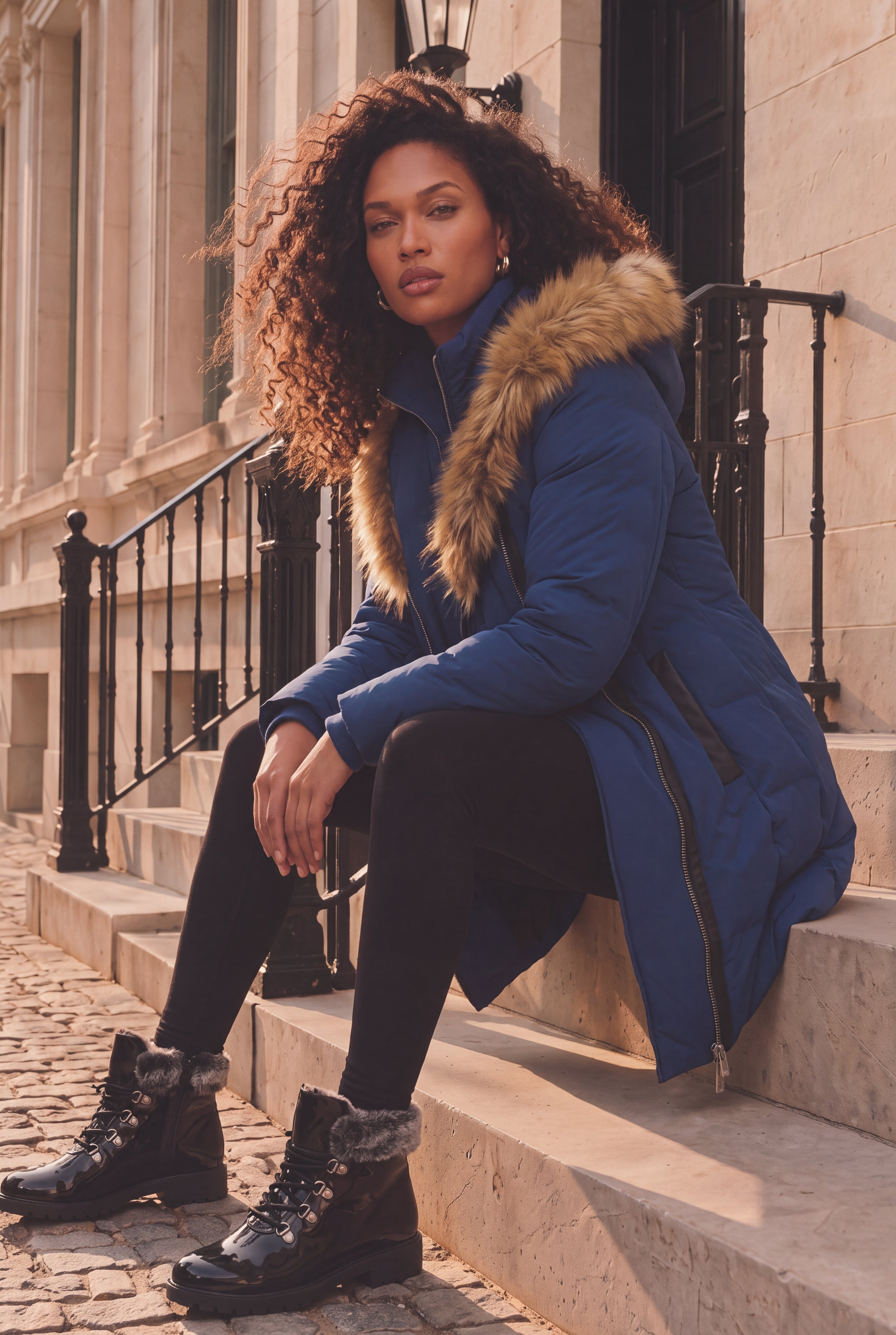 Plus Size Double Layer Puffer Coat image number 4