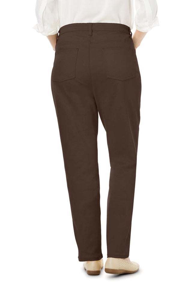 Straight-Leg Stretch Comfort Denim Five-Pocket Jeans image number 1