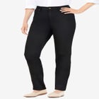Straight-Leg Stretch Comfort Denim Five-Pocket Jeans image number null