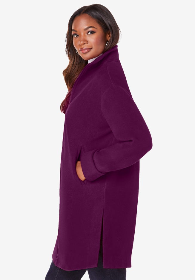 Plus Size Fleece Driving Coat image number 3