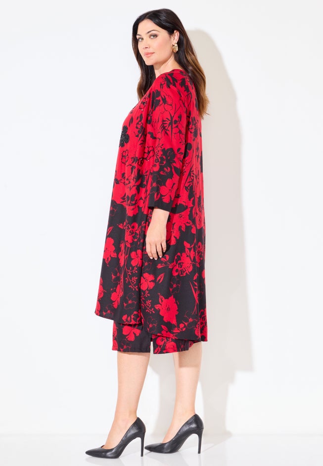 Modern Floral Jacket & Dress Duet image number 2