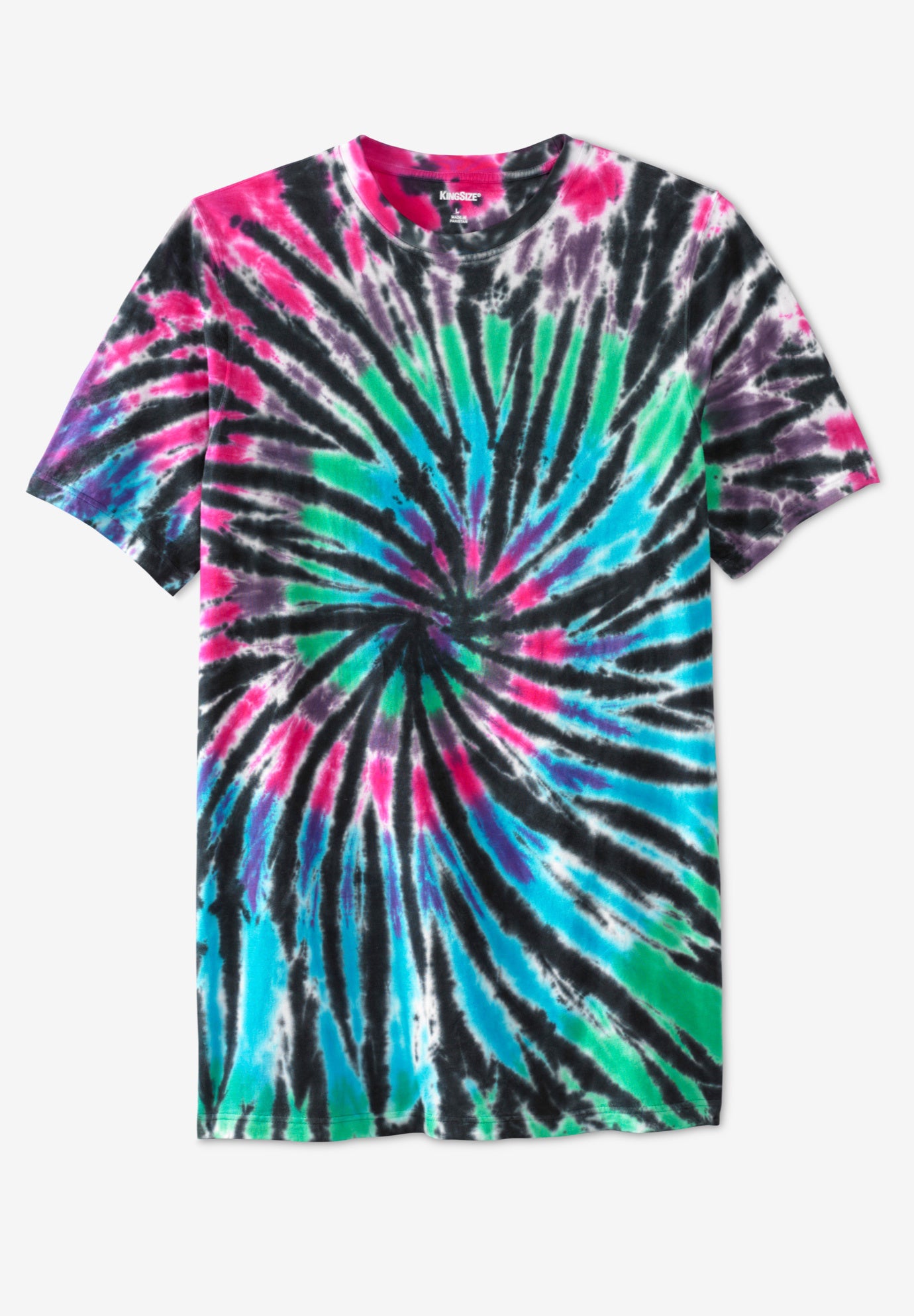 Lightweight Longer-Length Tie-Dye Crewneck Tee image number 0