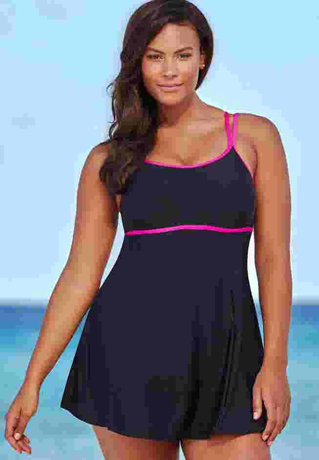 Lingerie Strap Swimdress image number 0