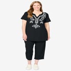Printed Tunic and Capri Set image number 0