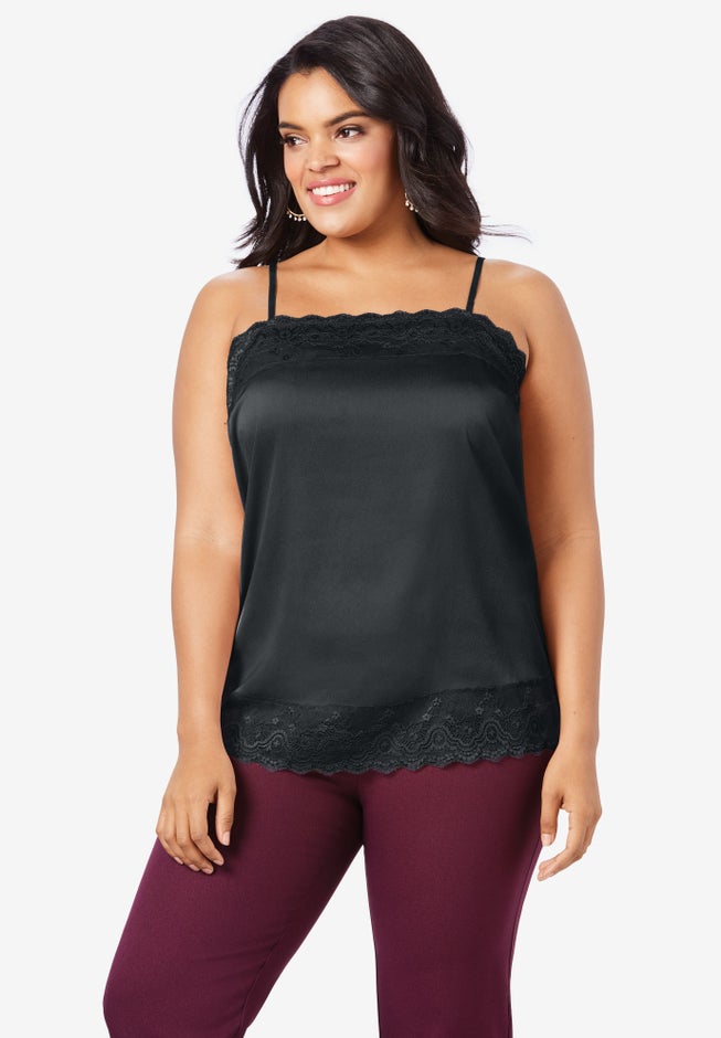 Lace-Trim Cami image number null