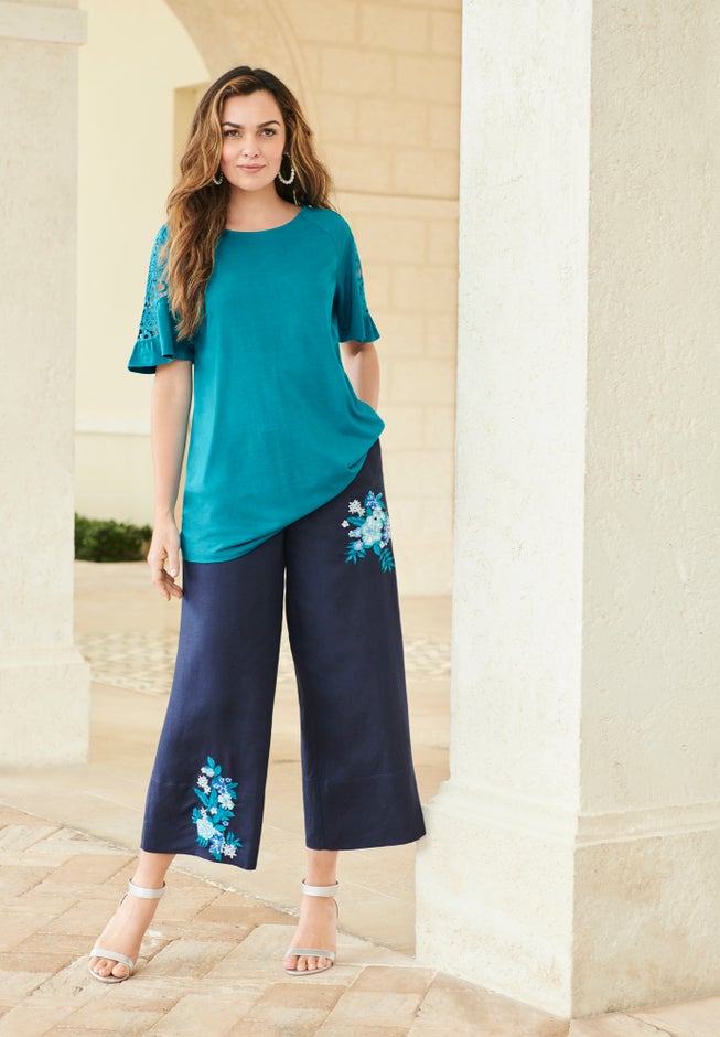 Lace-Sleeve Tee image number 3