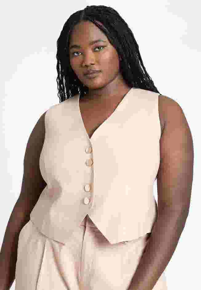 Double Button Detail Tailored Vest image number 0