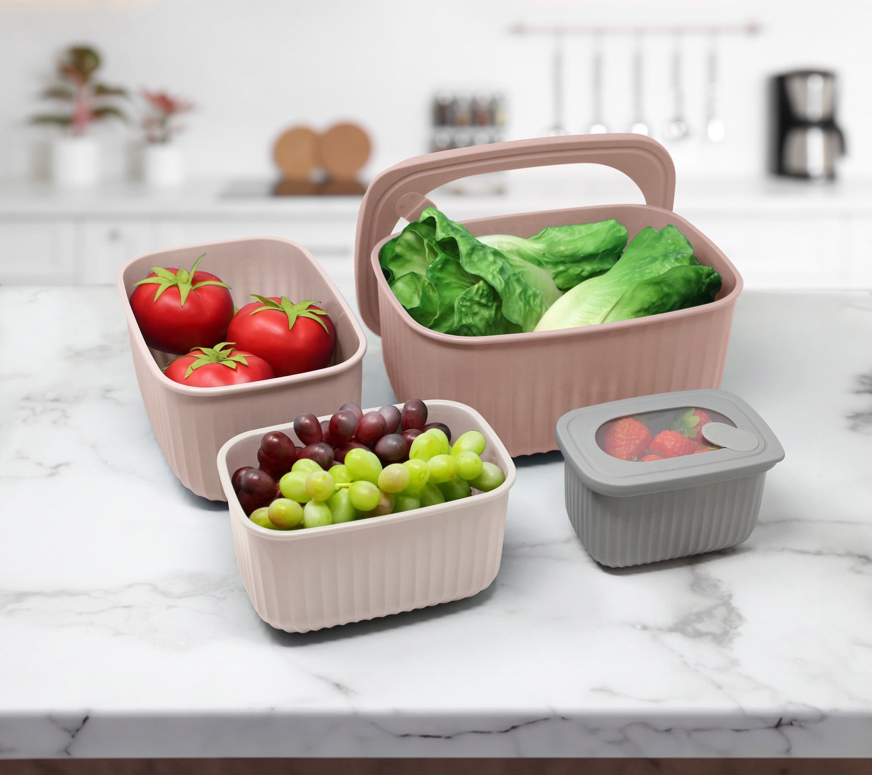 8-Pc. Plastic Food Storage Container Set image number 2