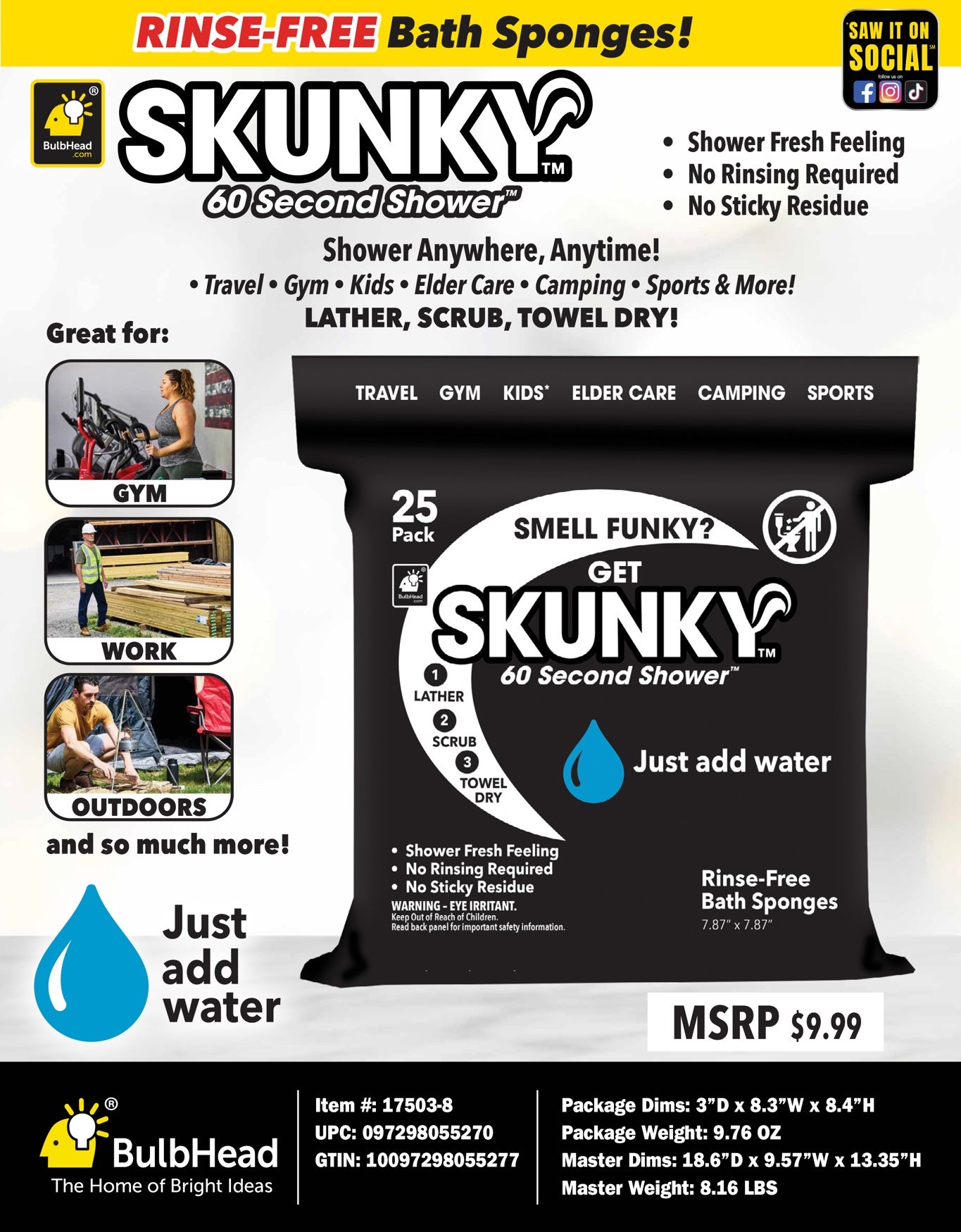 Skunky&reg; Rinse Free Bathing Wipes, Set of 2 image number 4