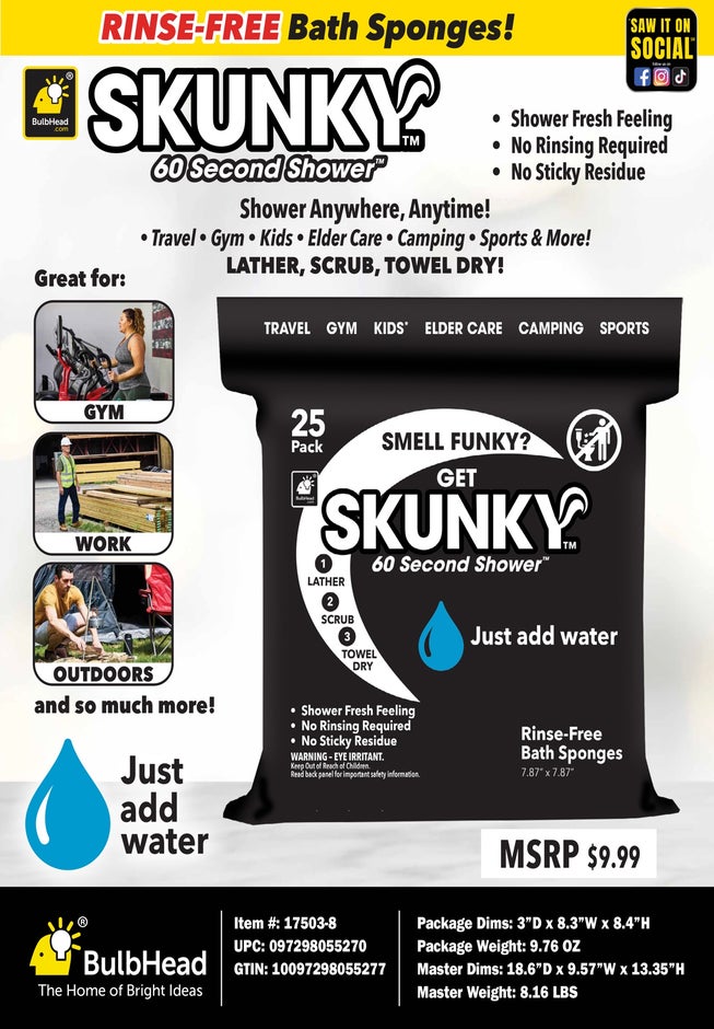 Skunky&reg; Rinse Free Bathing Wipes, Set of 2 image number 4