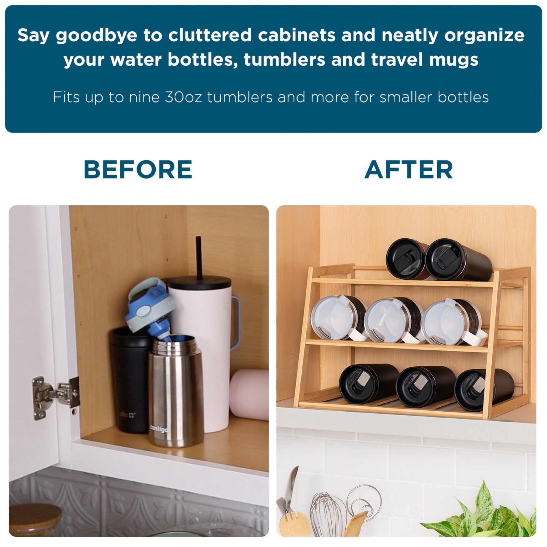 3-Tier Water Bottle Organizer image number 3