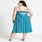 Stripe Linen Midi Dress image number null