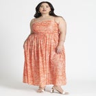 Shirred Bodice Flare Dress image number null