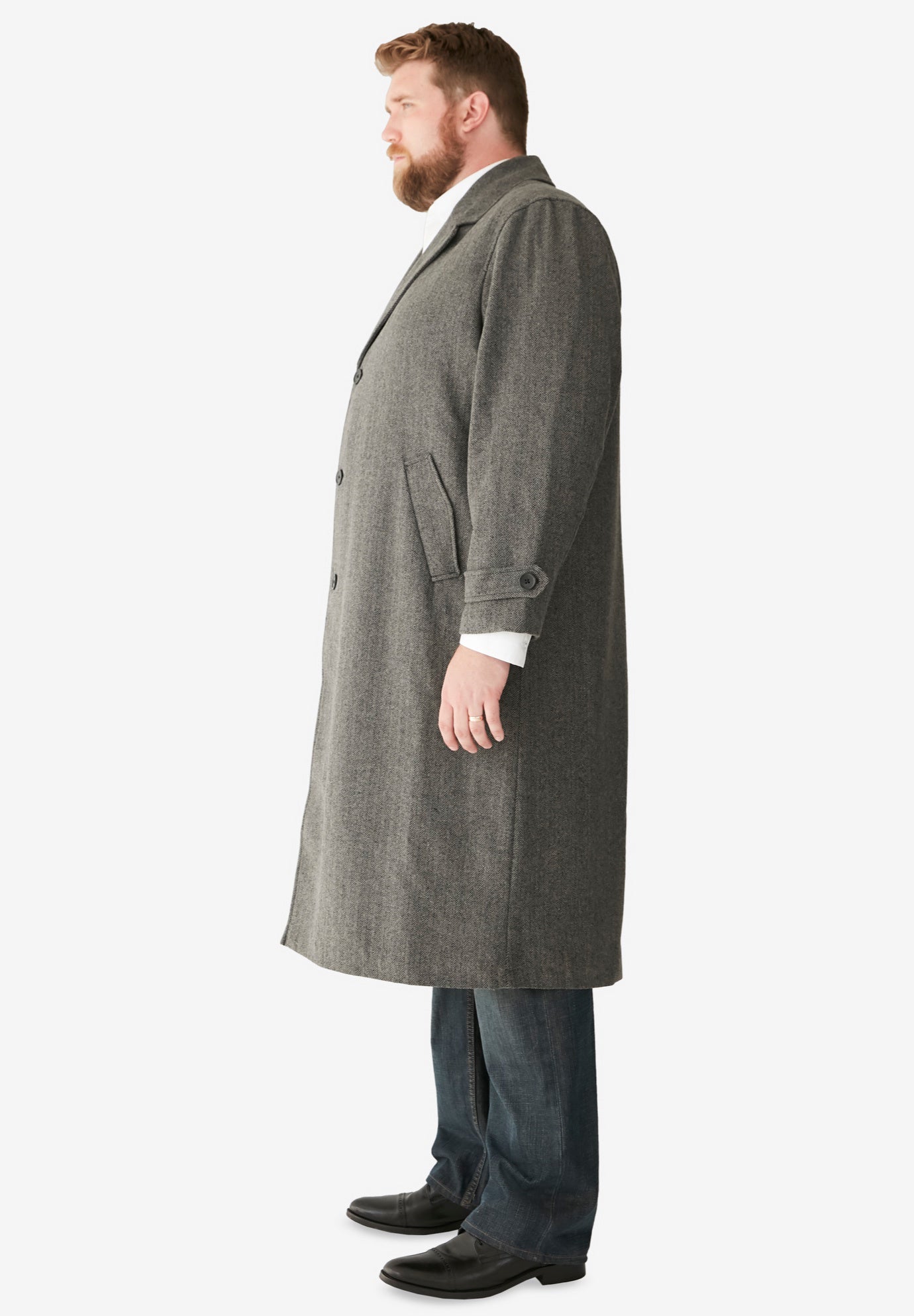 Wool-Blend Long Overcoat image number 4