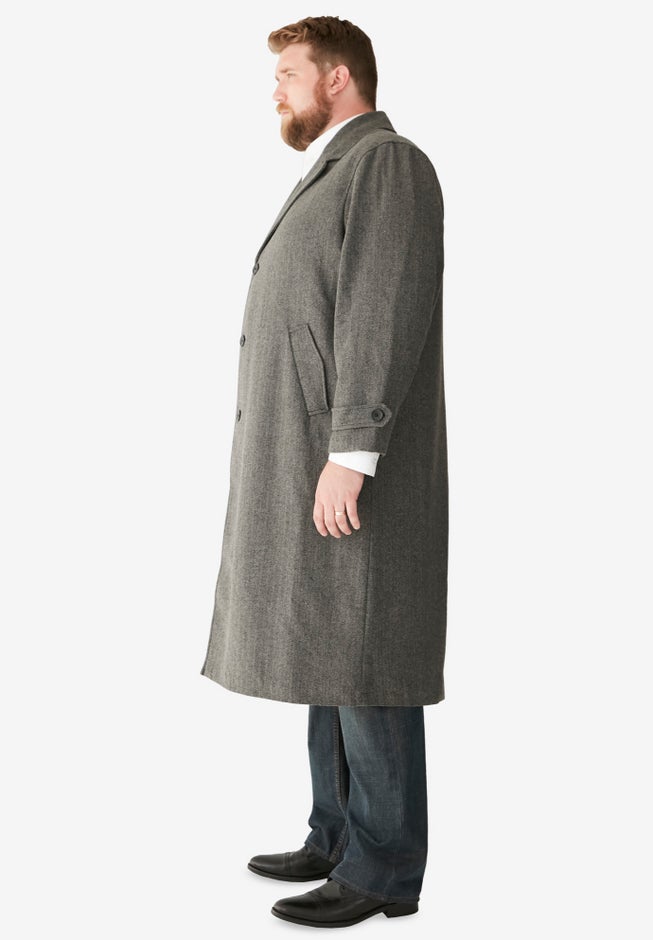 Wool-Blend Long Overcoat image number 4