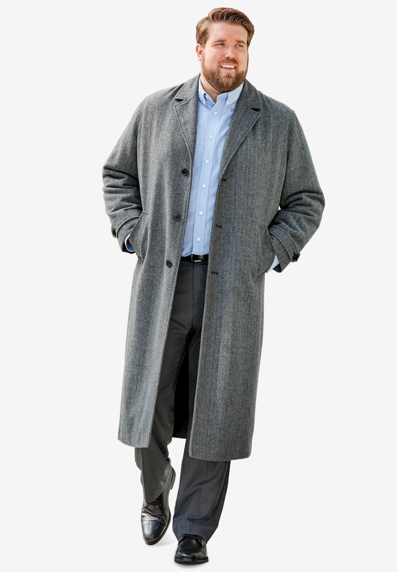 Wool-Blend Long Overcoat image number 5