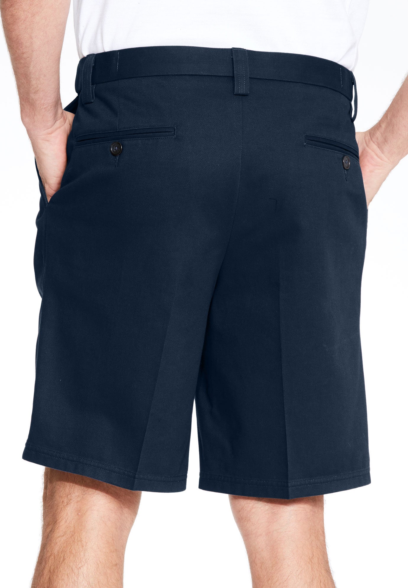 Wrinkle-Free Expandable Waist Pleat Front Shorts image number 1