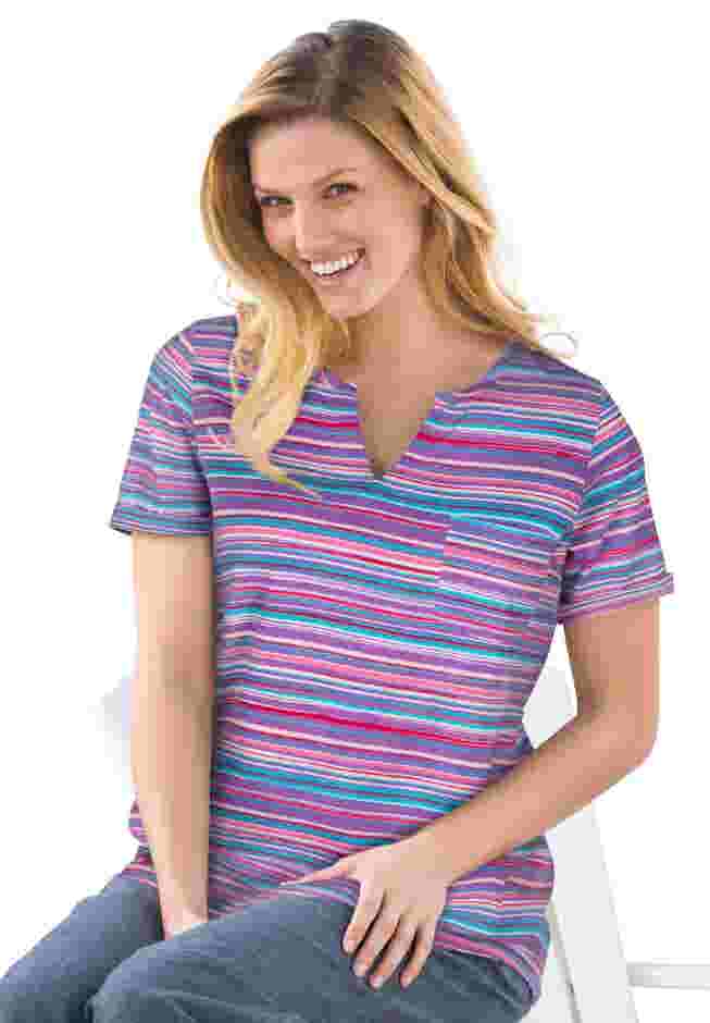 Notch-Neck Pocket Tee image number 7