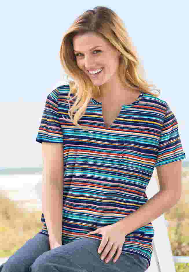Notch-Neck Pocket Tee image number 0