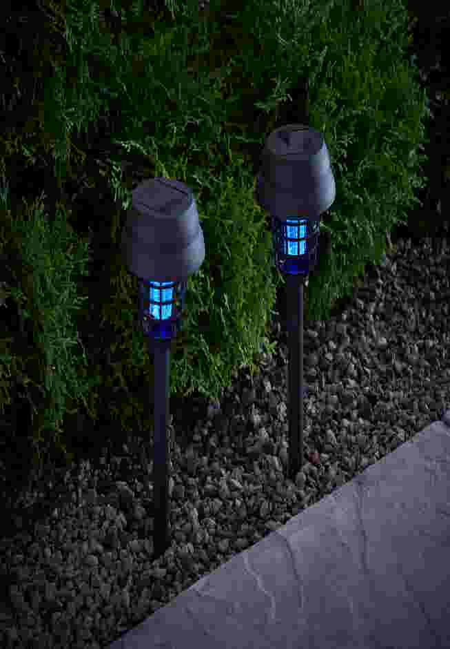 2-in-1 Solar Insect Zapper Light, Set of 2 image number 0