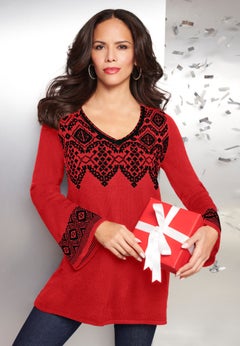 Fit And Flare Tunic Sweater