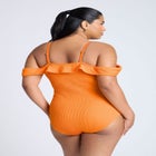 Off The Shoulder One Piece Swimsuit image number null