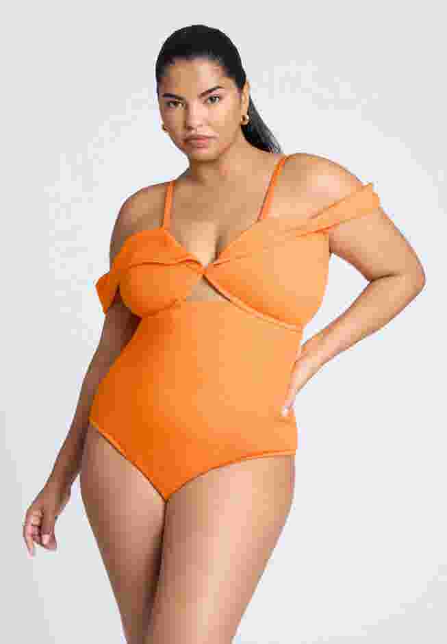Off The Shoulder One Piece Swimsuit image number 3