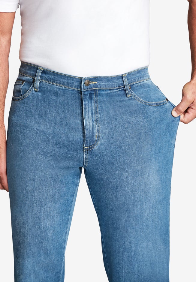 Straight-Fit Stretch 5-Pocket Jeans image number 5