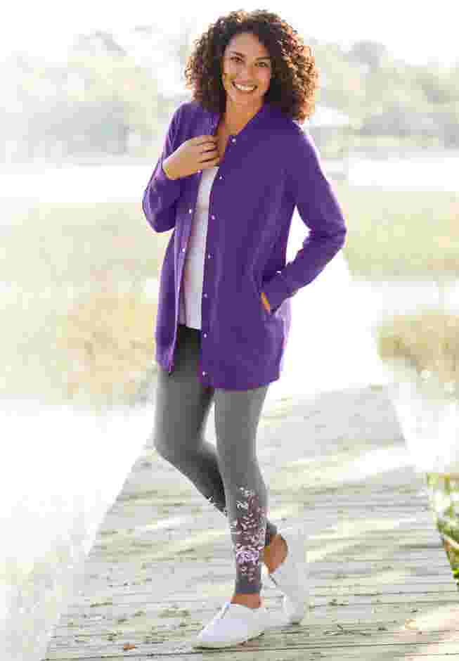 Fleece Baseball Jacket image number 2
