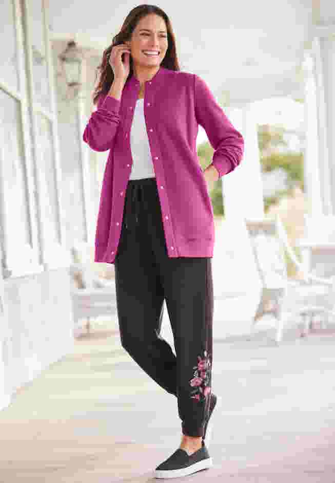 Fleece Baseball Jacket image number 3