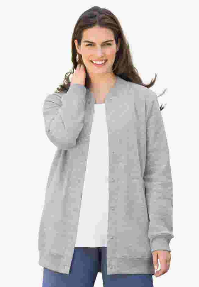 Fleece Baseball Jacket image number 1