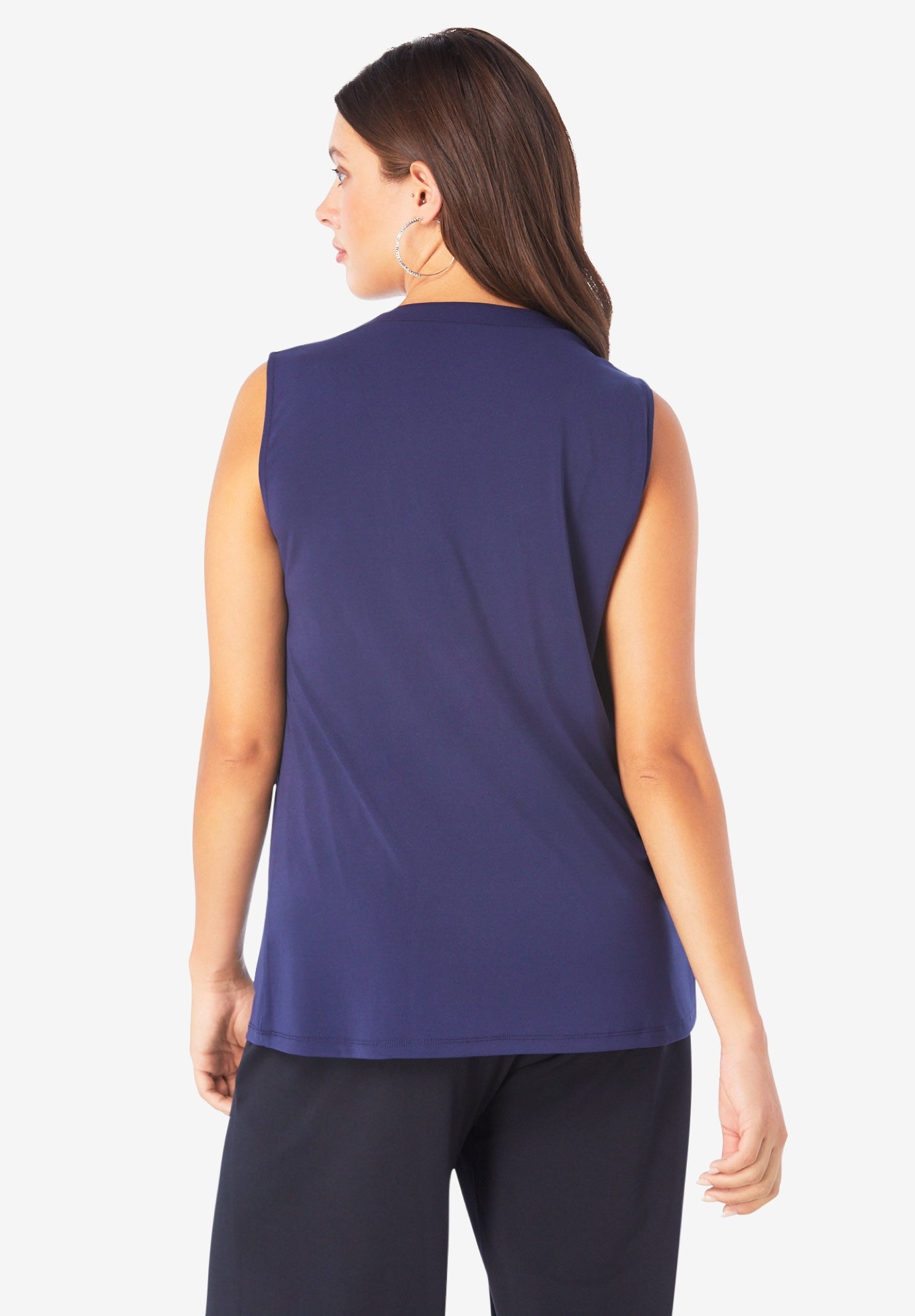 Ultrasmooth® Fabric V Neck Tank image number 1