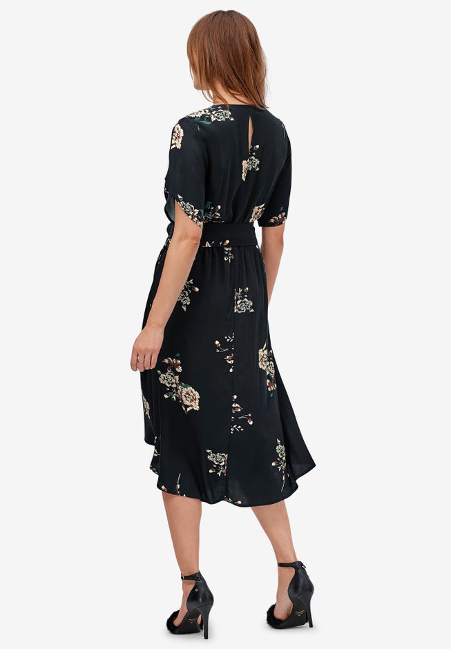 Keyhole-Back Button-Front Shirtdress image number 1